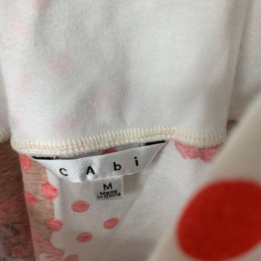Cabi Grecian Dot Ruched‎ Top 955 - Picture 2 of 4